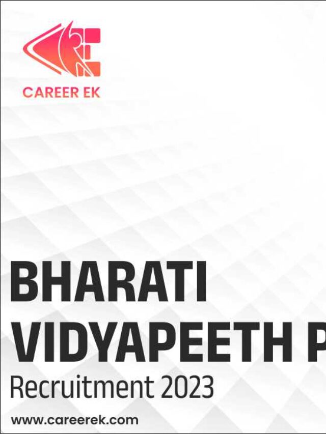 Bharati Vidyapeeth Pune Recruitment 2023